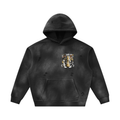 Unisex Sunfade Frayed Fleece Hoodie